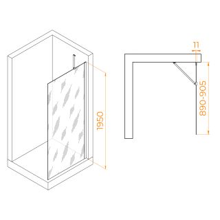 Душевая перегородка RGW WA-102W 351010209-15 90см белый